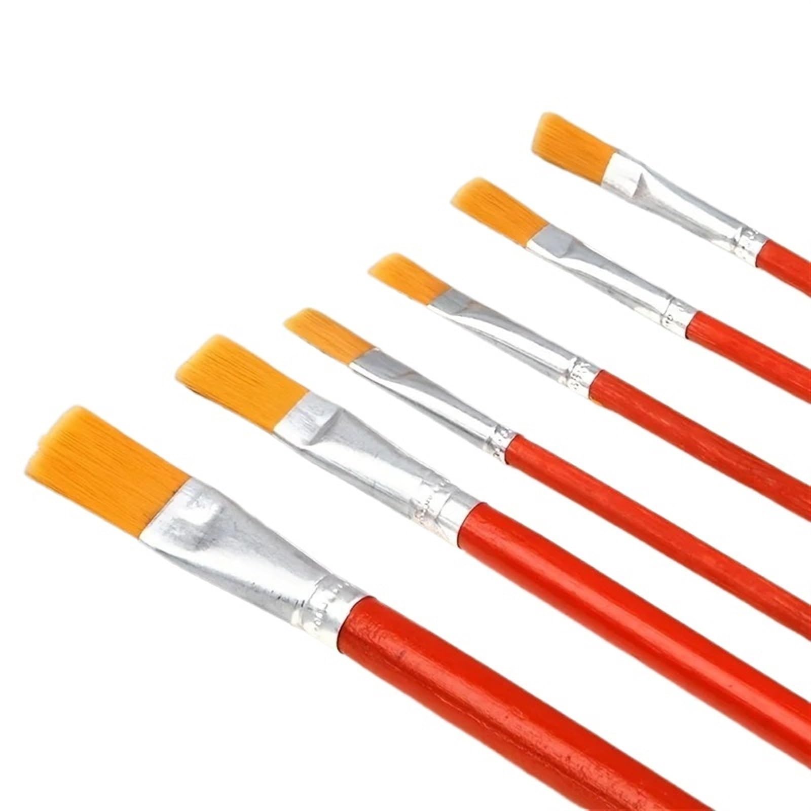 Paint Brushes 6pcs/Set Watercolor Gouache Painting Pen Nylon Hair Wooden Handle Paint Brush Set Drawing Art Supplies Student Stationery