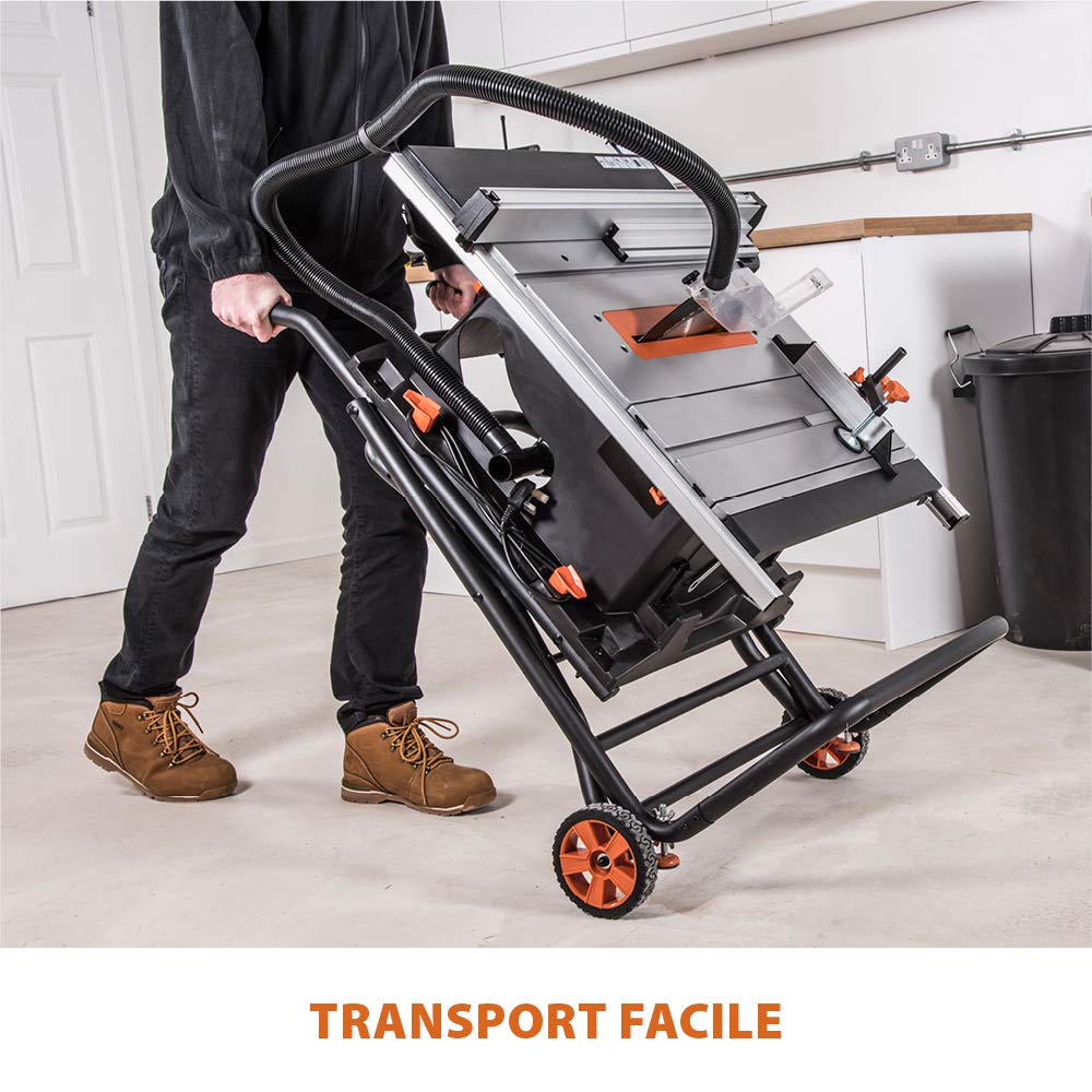 Evolution Power Tools Scie Circulaire Sur Table Rage 5-S 255 mm 1500 W Lame TCT Multi-matériaux Coupe Bois Métal Plastique
