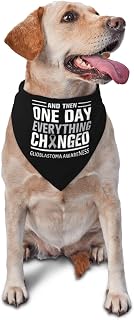 Glioblastoma Awareness Figh Brain Tumor Cure Brain Cancer Pet Triangle Scarf for Dogs & Cats, Polyester Decorative Scarf, Adjustable Cute Pet Bandana for Daily Wear & Photo Shoots