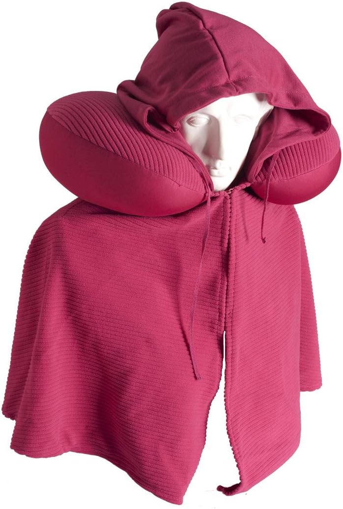 Total Travel Pillow, Pink Pillow Blanket and Hoodie Pink