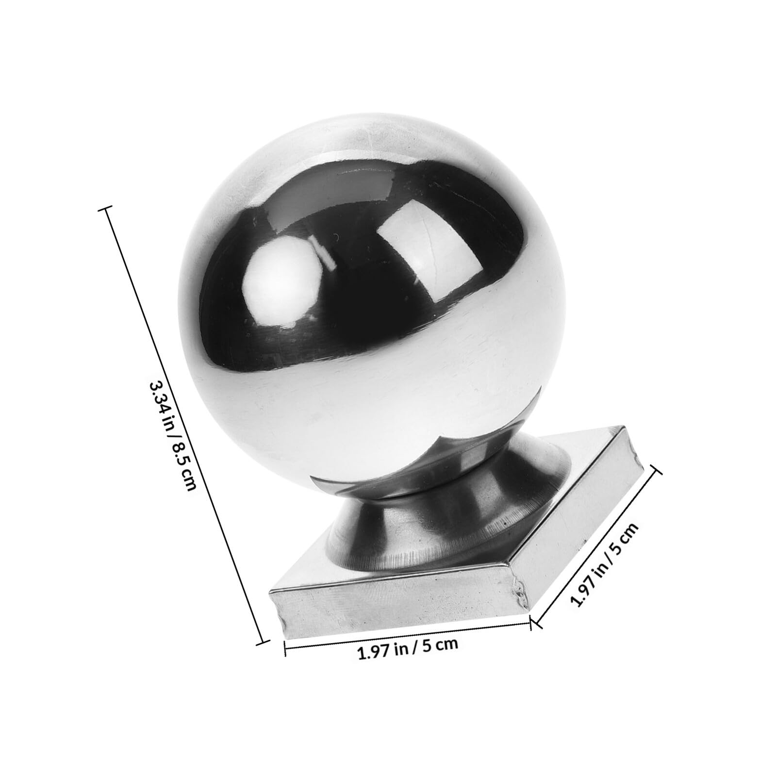 Abaodam Sfera in Acciaio Inossidabile per Recinzioni Supporto Stabile e Design Elegante per Copertura Ringhiera e Protezione Posti di Recinzione