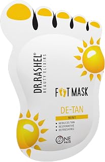 DR.RASHEL De-Tan Peeling & Exfoliating Foot Mask For Baby Soft Feet | Removes Dry Skin & Hard Calluses | Hydrates Dry Feet - 1 Pair