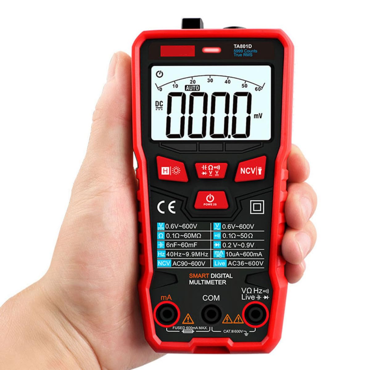 Automatisches Elektrisches Multimeter Ta801d für Spannung und Strommessung