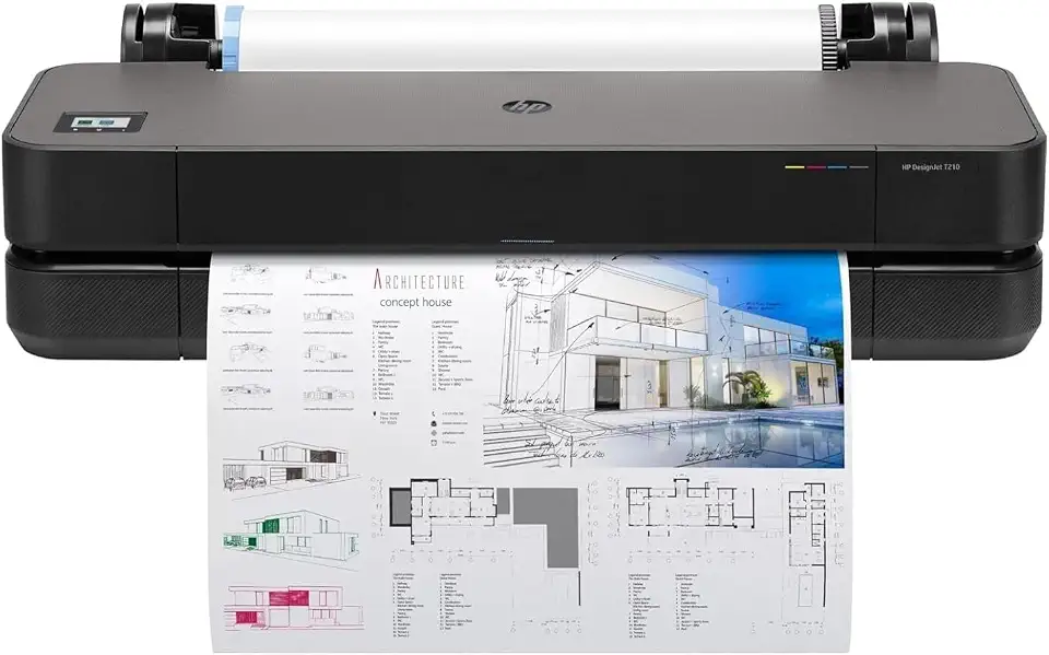 Impressora Plotter Hp Designjet T210 24", Colorida, Wi-fi, Usb, Preto - 8ag32d