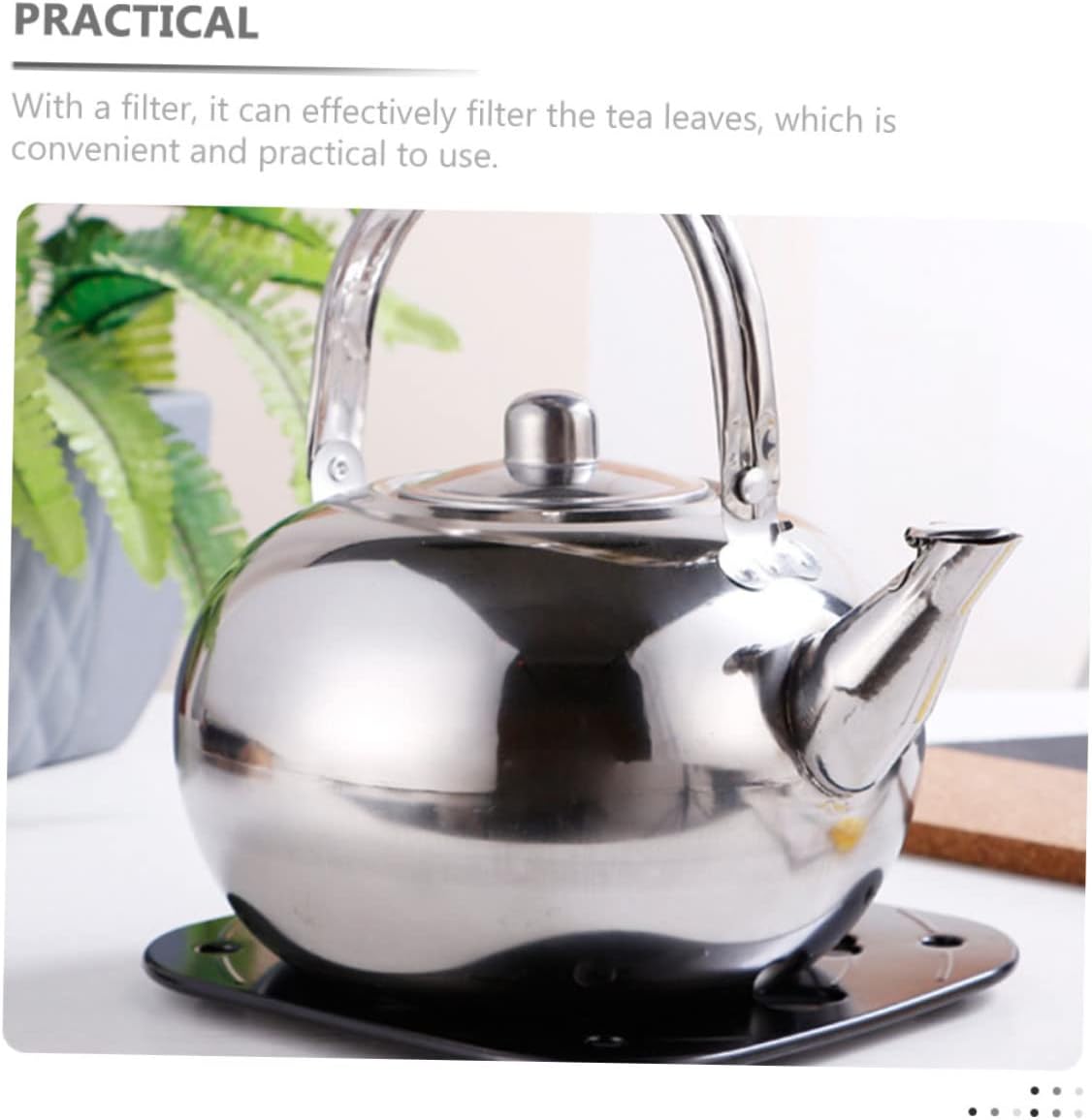 Stainless Steel Stovetop Kettle Ergonomic Handle 2.5L Capacity Wear-Resistant Design for Tea and Coffee Suitable for Home Kitchen Use