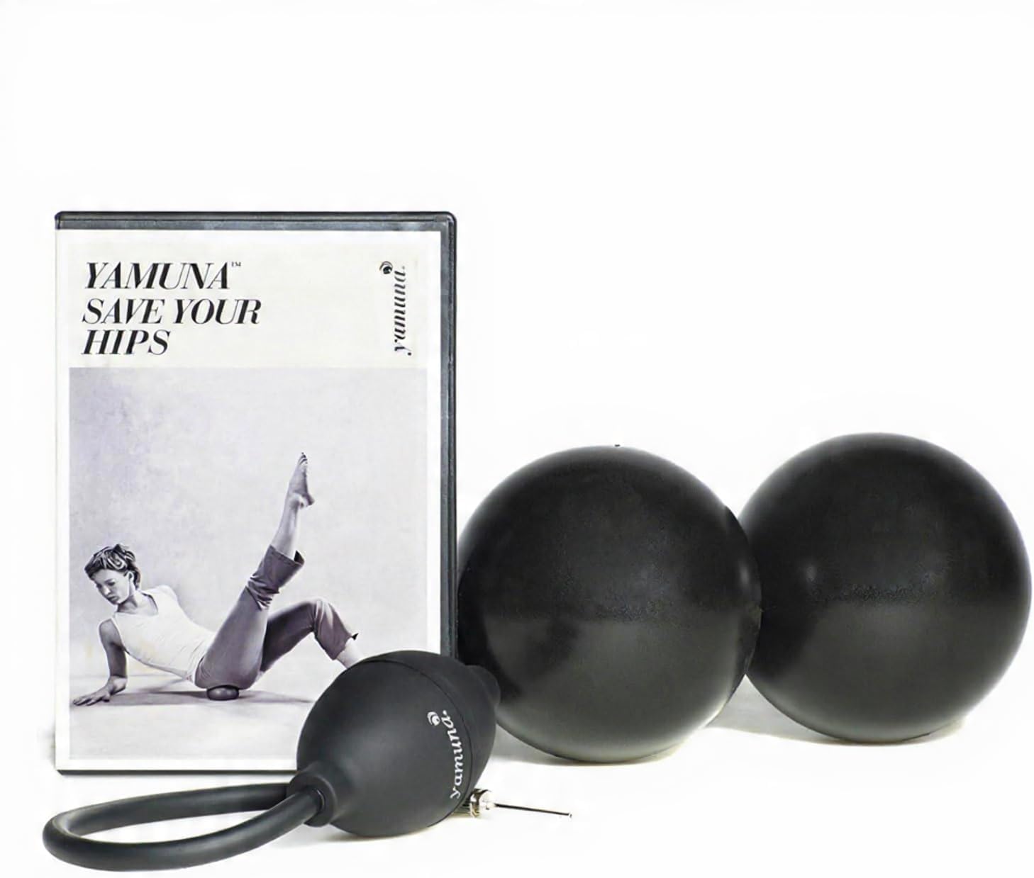Yamuna Save Your Hips Kit - Exercise Equipment & Back Massager for Pain Relief Deep Tissue, Hip Kit with Calf Balls & Pump, Release Muscle Tension, Ideal for Travel & Home Use