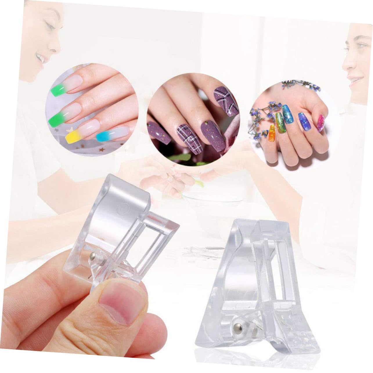 FRCOLOR 3sets Per Manicure Clip Per Unghie Accessori Per Nail Art Estensioni Unghie Manicure e Casa