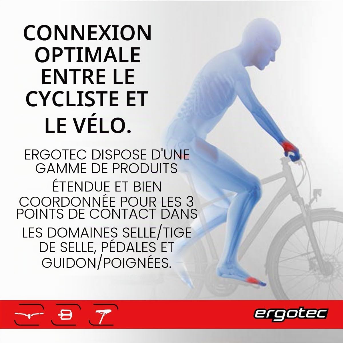 ERGOTEC Guidon VTT réglable en hauteur Riser Bar 50 i 35,0 mm Diamètre de serrage du guidon : 35,0 mm | Largeur de poignée : 780 mm | Gri