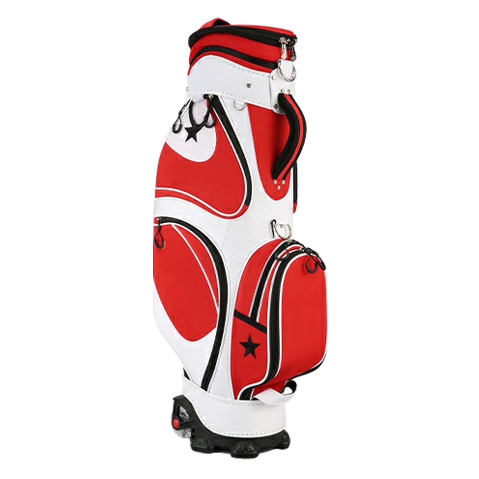 Golf Travel Bag with Wheels, Lightweight Stand Carry Bag, Golf Push Cart Bag, Practical, Convenient and Fashionable, with Zipper Pocket, Nylon Material