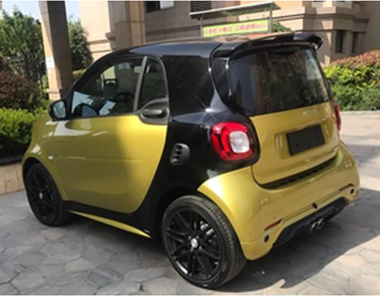 Becquet arrière pour Smart 2009-2017 : lèvre de spoiler de toit et accessoire de coffre auto