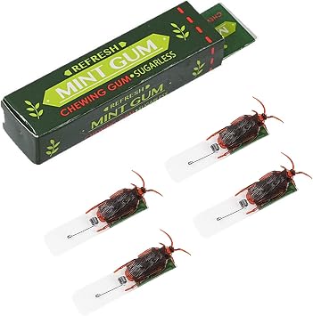 Cockroach Prank Gum, Cockroach Toy, Gum Packaging, Pull-and-Scary Toy
