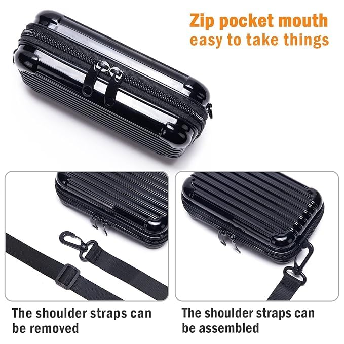 Image of Sling Box Bag with Detachable Shoulder Strap | Suitcase Style Hard Case Cross Body Sling Bag for Girls, Women,BOYS