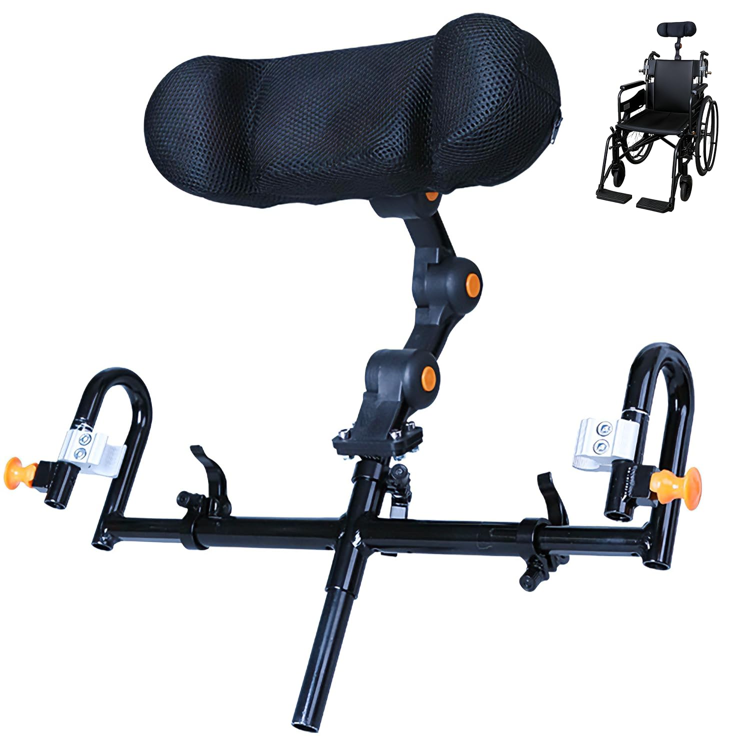 Reposacabezas ajustable para silla de ruedas, cabeza y respaldo ergonómicos, reposacabezas y respaldo ajustables para sillas de ruedas eléctricas, personas mayores, adultos