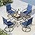 MFSTUDIO Outdoor Patio Dining Set for 4, Patio Furniture Set with Textilene Swivel Chairs, Outdoor Table and Chairs Set with Umbrella Hole for Deck Lawn Backyard Garden, Navy Blue