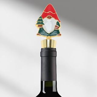 Generic 1 Pcs Bottle Stoppers Christmas Elf Bottle Stopper Zinc Alloy TPR Red White Green Black Gold Tone 11x3.3x2cm