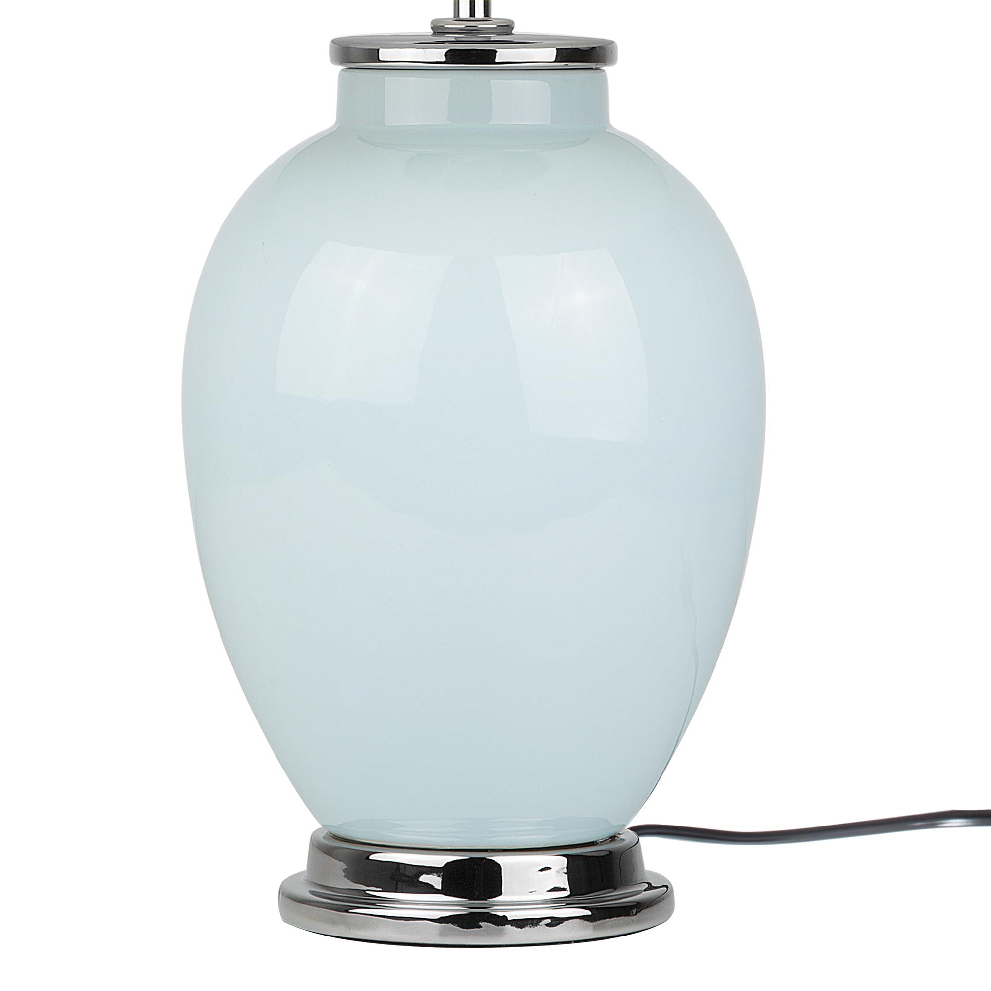 Romantische Tischlampe klassische Form Keramik/Poly-Baumwolle blau Brenta