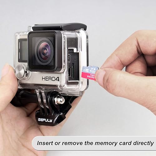 Miniatura 2 de Carcasa de esqueleto para GoPro Hero 4, Hero 3+, Hero 3 Action Camera Side Open Funda protectora con puerta trasera de esqueleto para Hero4 Black