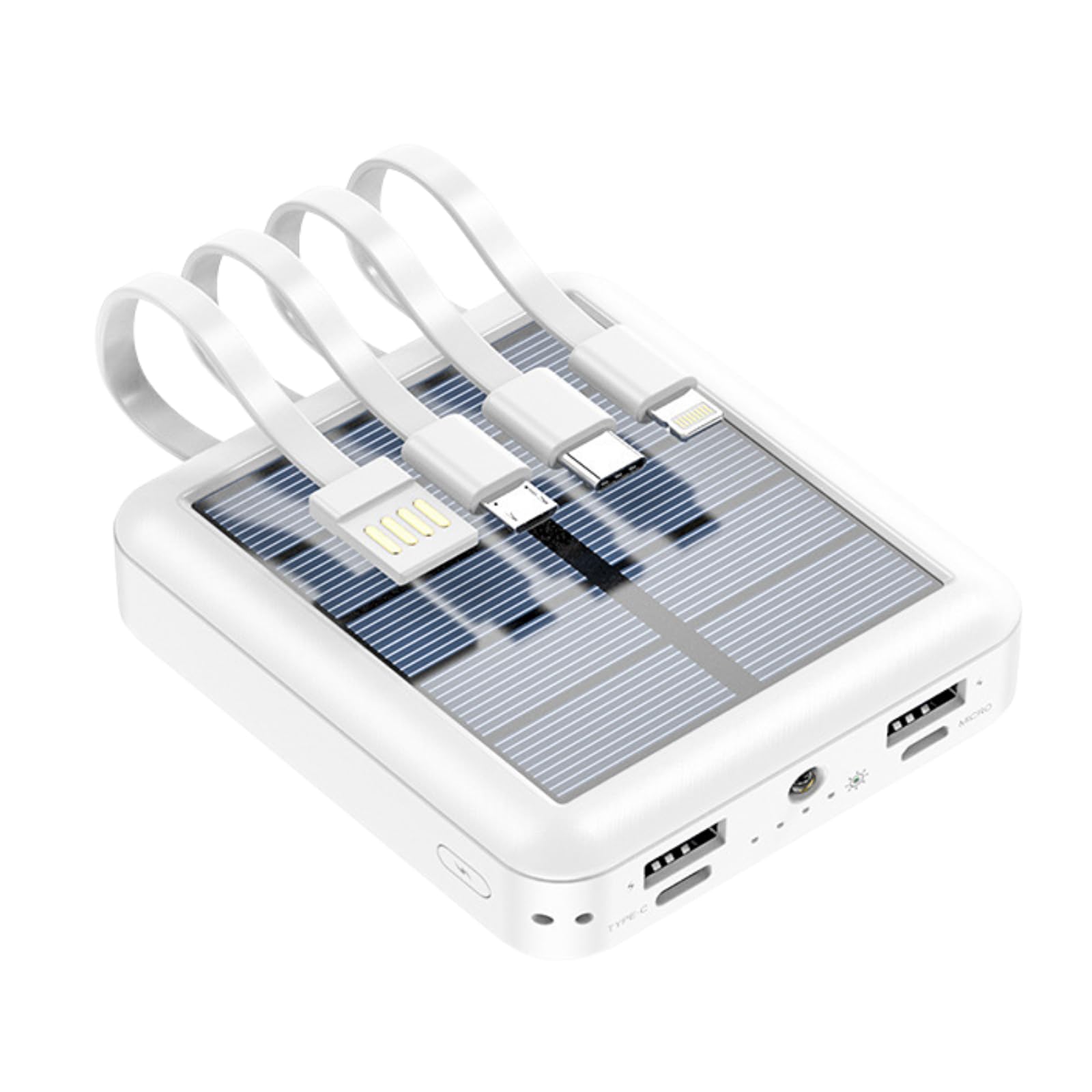 batteria solare 20000 mAh per cellulare e laptop con 4 cabo USB