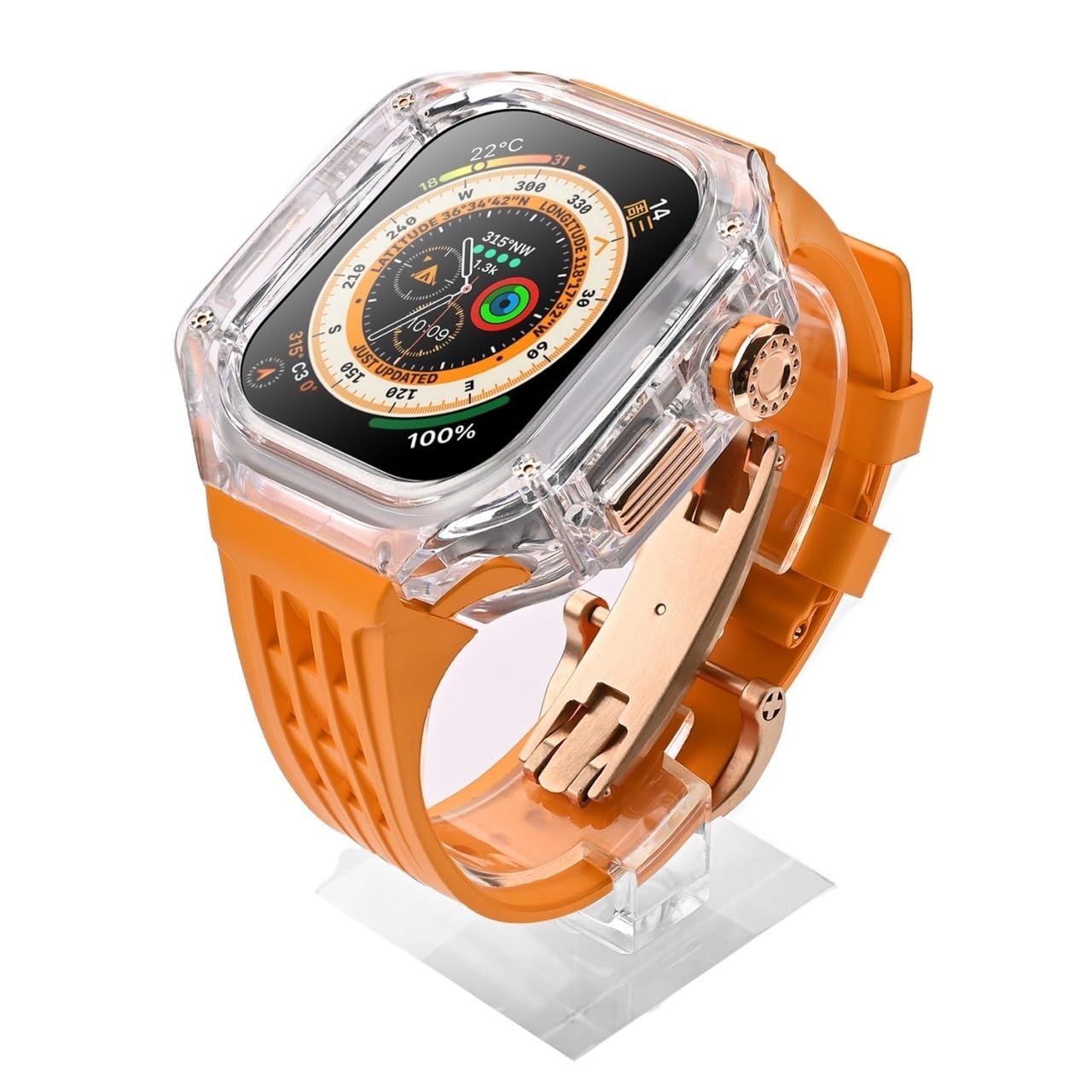 Boîtier transparent Apple Watch Ultra 49mm GUMMMY look luxe - 2