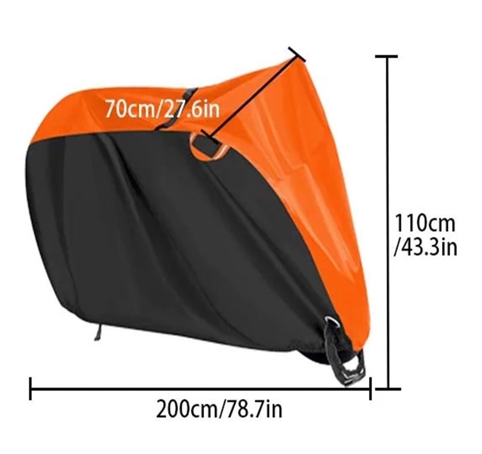 Motorradabdeckungen Schutzplane Mit Outdoo 200 X 70 110 cm 210D-Abdeckung, Geeignet Für Motorräder, Zubehör, Motorrad Motorradplane Motor Mope