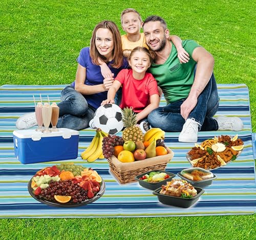 Picnic Blankets Waterproof - 79''x77'' Extra Large Outdoor Beach ...