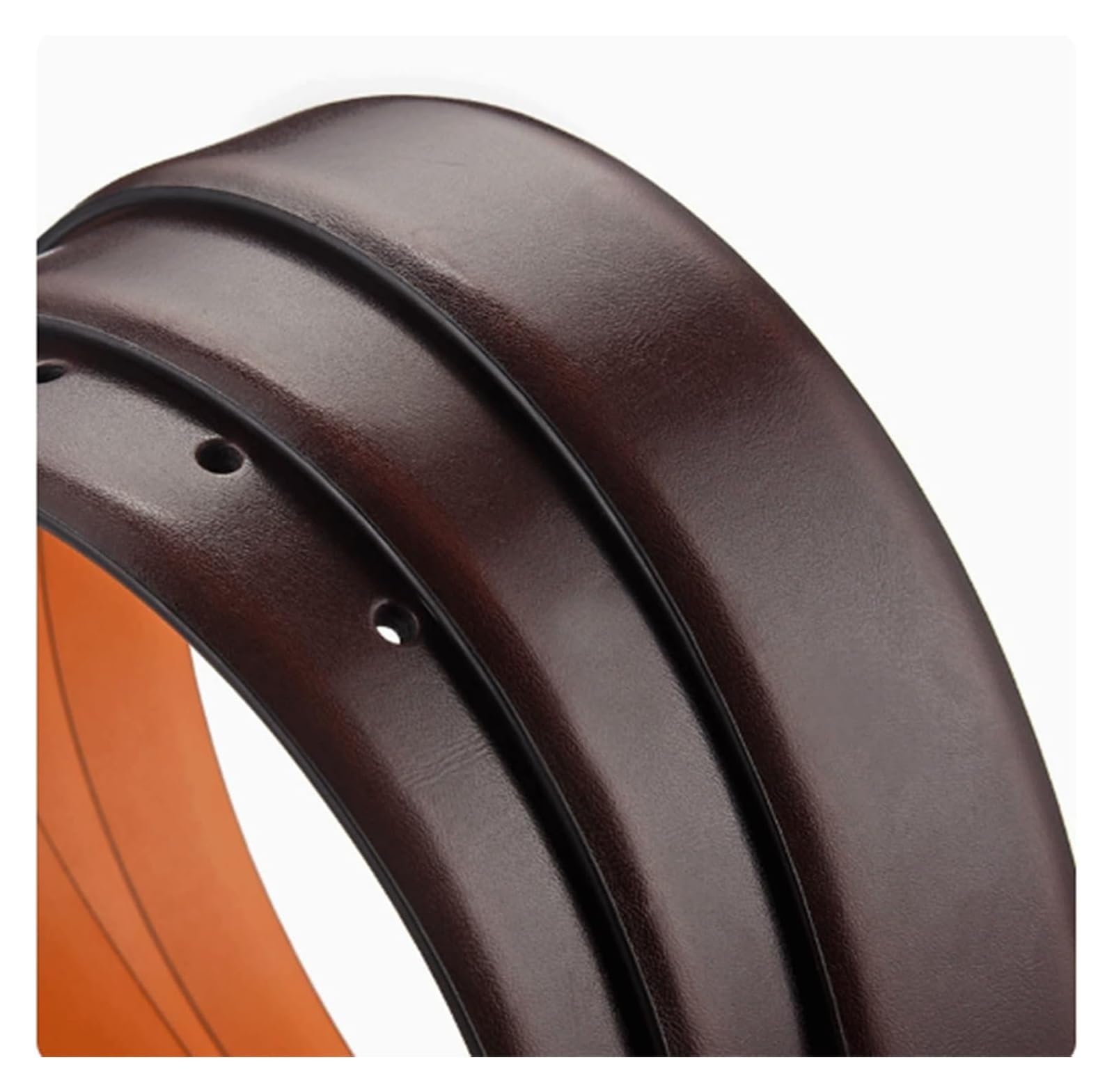 Cinturones de Hombre, Cinturones Sencillos de Piel de Vaca con Hebilla de aleación, Cinturones Gruesos for Vestir, Estilo Casual y Golf.(Coffee,100cm)