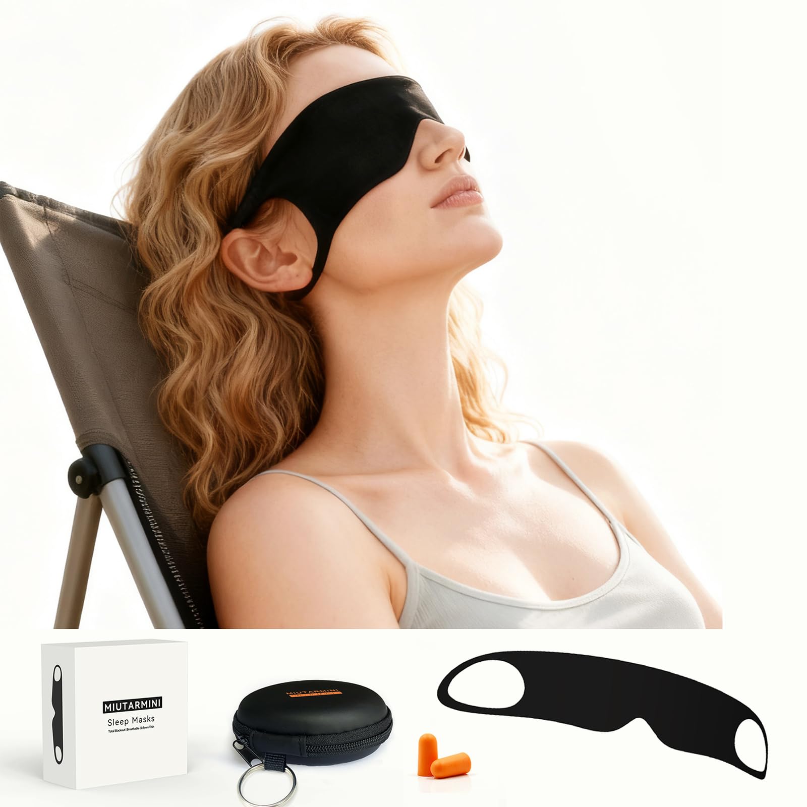 Ultra-Thin Sleep Mask for Travel Outdoor 0 3mm 5g Breathable Total Blackout Eye Mask 99 7 Sun Blockout