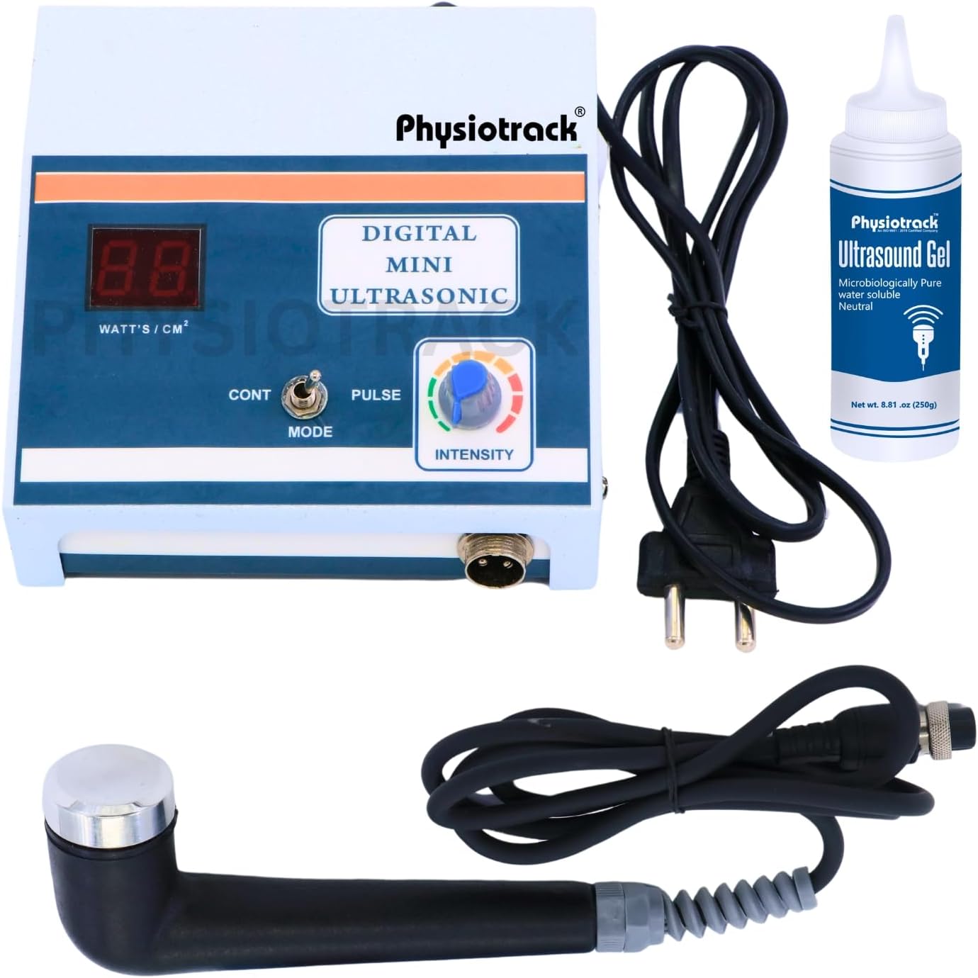 PHYSIOTRACK Ultrasonic Machine Mini Ultrasound Ust for Whole_Body Physiotherapy Mini New Model Ultrasonic Ultrasound for Muscle Pain Massager, Off White