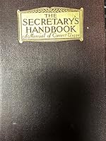 The secretary's handbook;: A manual of correct usage, B0008799PC Book Cover