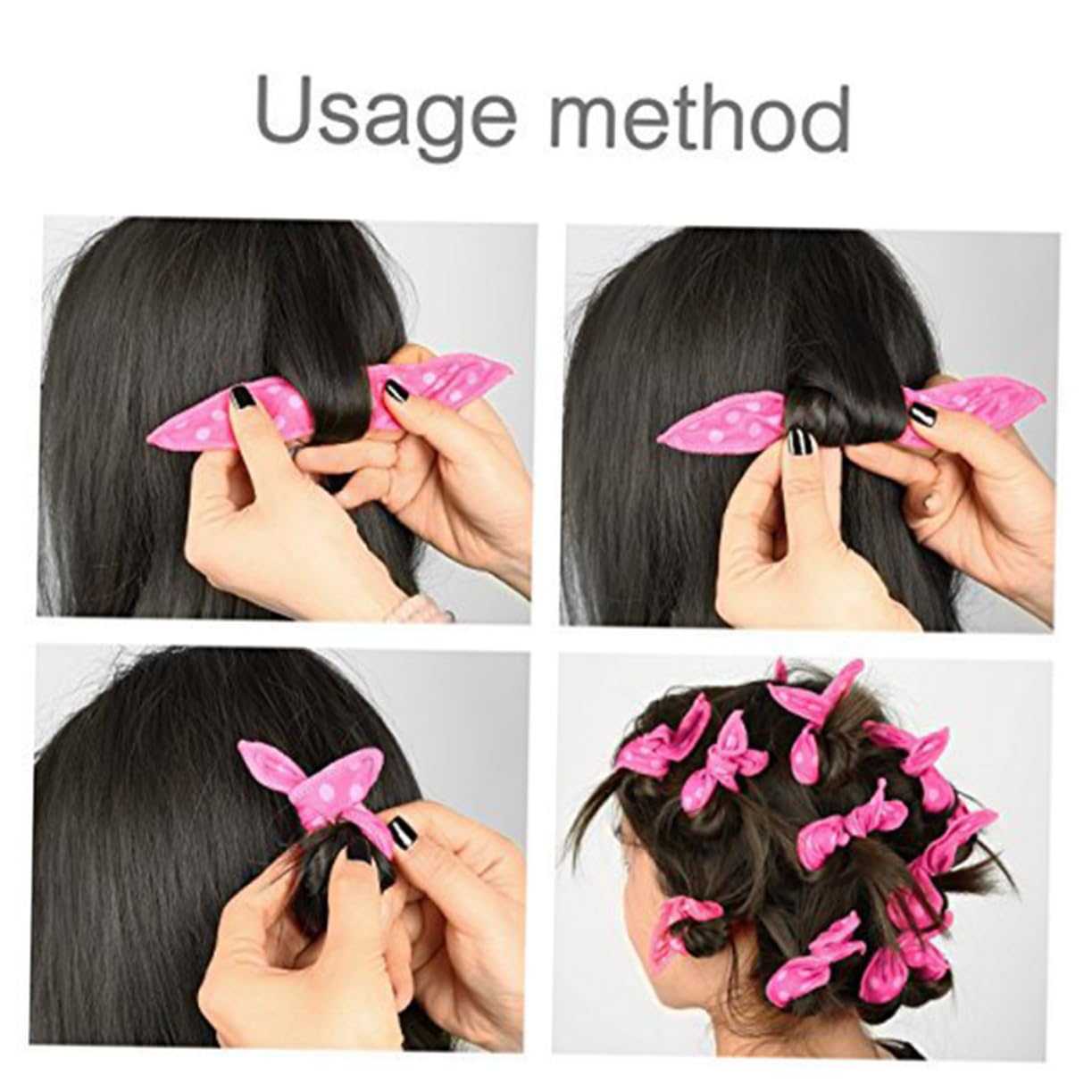 MAGICLULU 60piezas Rollers Para Pelo Cabello Herramienta De Estilizado Para y Mujeres Rosa