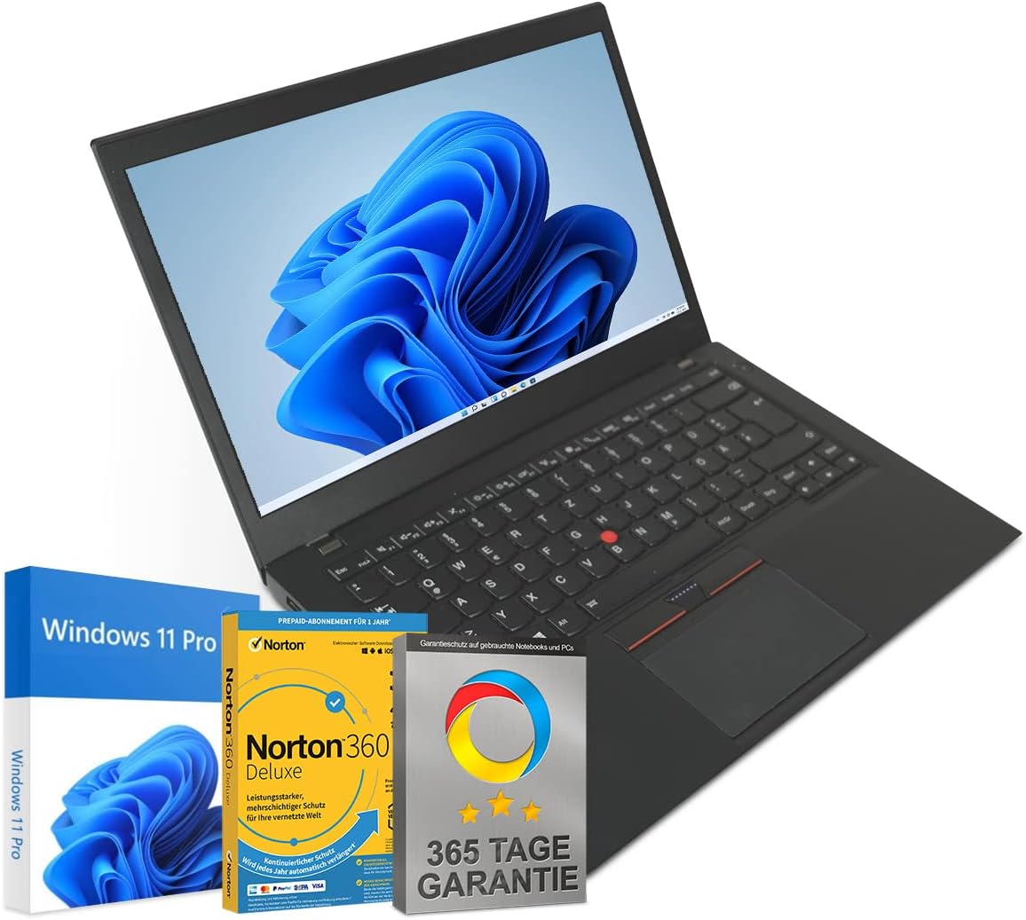 Lenovo ThinkPad T470s 14 Inch Full HD Laptop Intel Core i5-6300U@ up to 3GHz 8GB 256GB SSD with Windows 11 Pro and FREE Antivirus Software with 365 Day Warranty – Amazon Renewed product photo