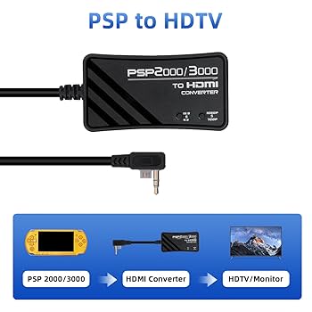 PlayStation Portable - PSP用HDMIコンバーター（延長加工済み） PlayStation Portable - PSP用HDMIコンバーター（延長加工済み