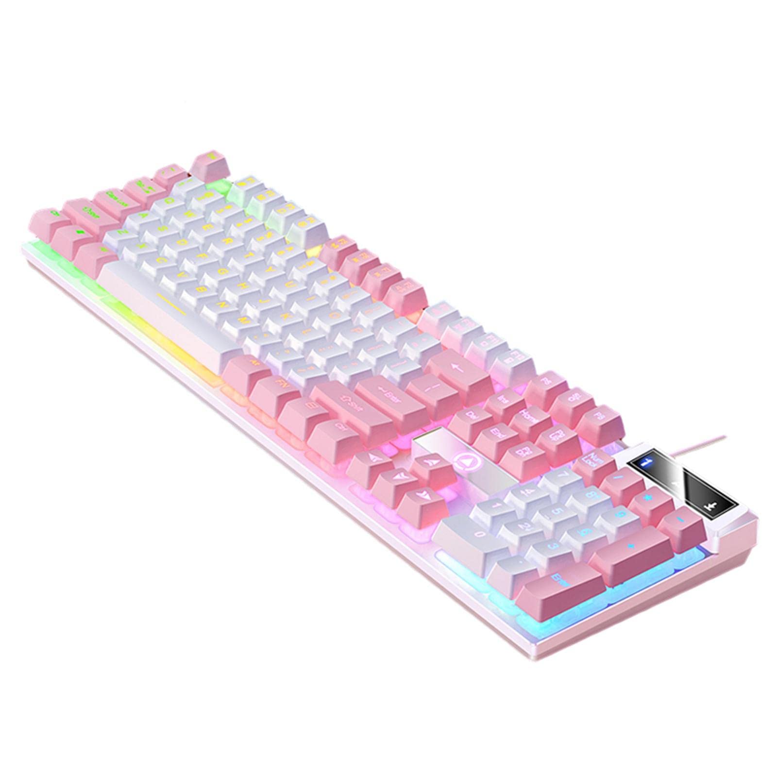 Mechanical Gaming Keyboard USB RGB Backlit for Pc Game Office White Pink | Keyboards, Mice & Pointers | Keyboards & Keypads-image-37