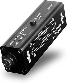 6.35mm Ground Loop Noise Isolator, Professional Sound Interface Hum Eliminator for Microphones, Car Audio