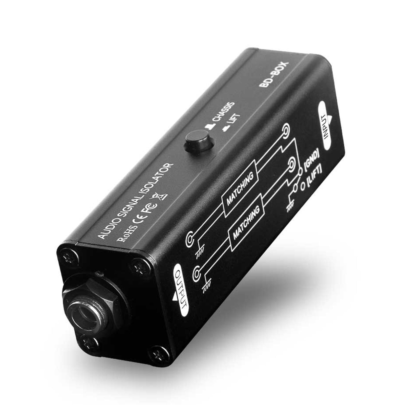 RiToEasysports Isolatore a Loop di Terra, Filtro di Rumore del Segnale di Interfaccia del Suono 6,35 Mm per il Incontro del Microfono