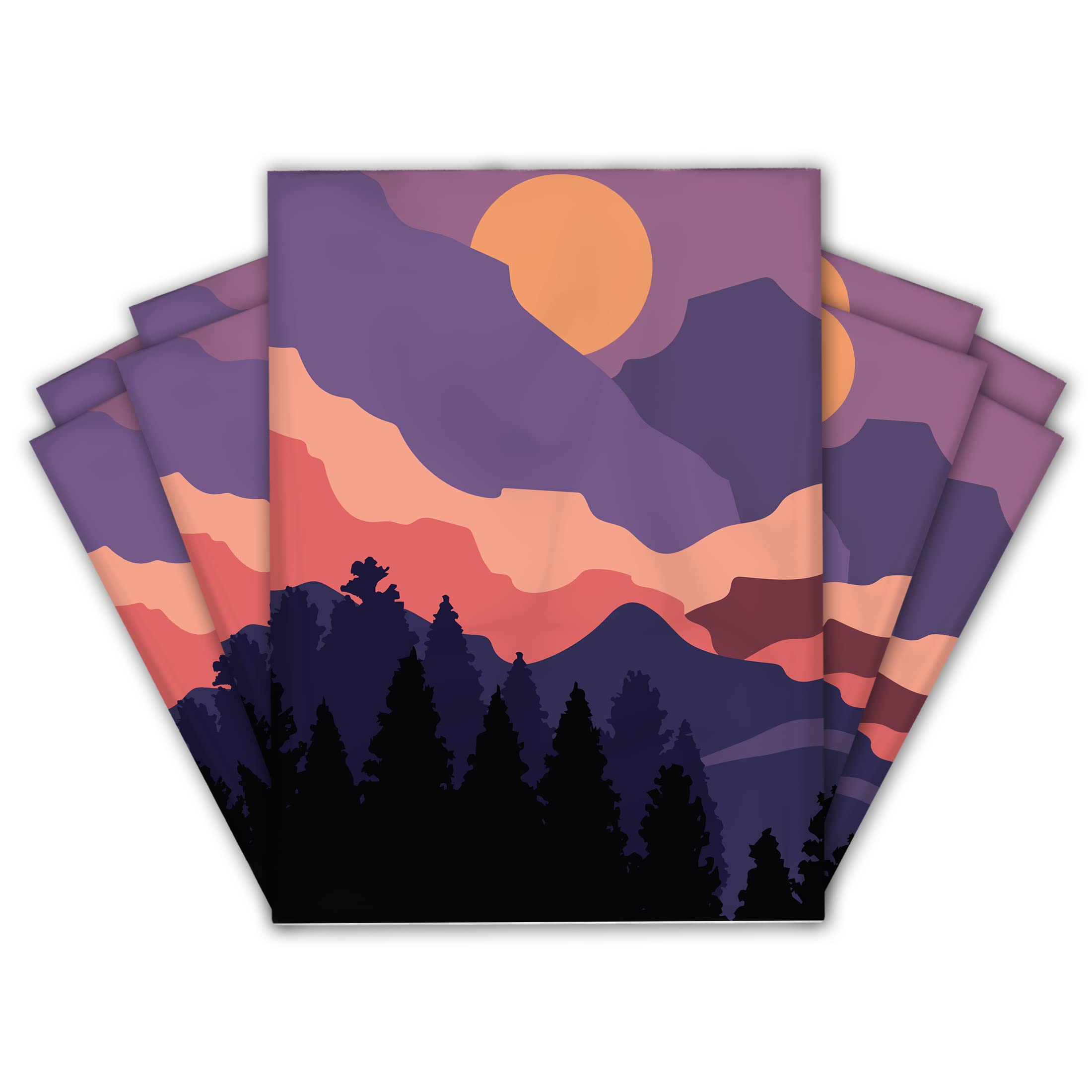 10 x 13 (100) sobres de polietileno de diseño de puesta de sol de montaña sobres impresos de alta calidad