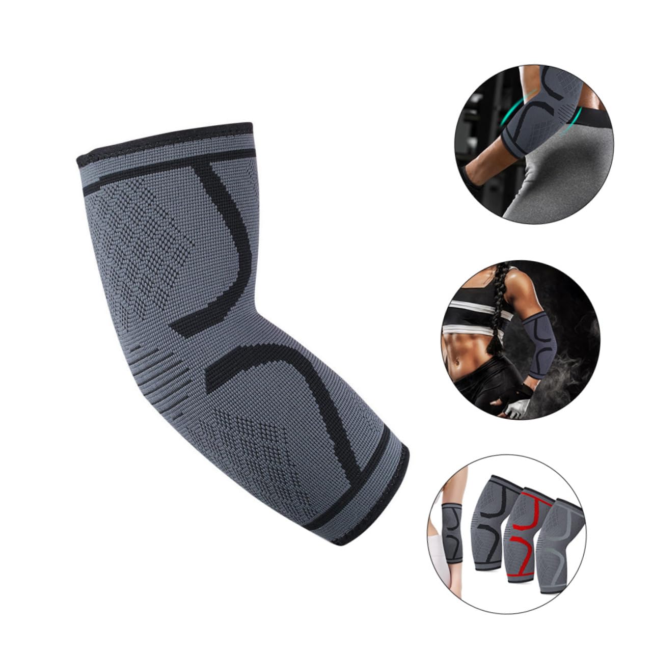 SHERCHPRY 1Pair Protective Elbow Sleeve for Women Elastic Elbow Guard for Yoga Running Sports Elbow Protector Comfortable Breathable Skin Friendly Design