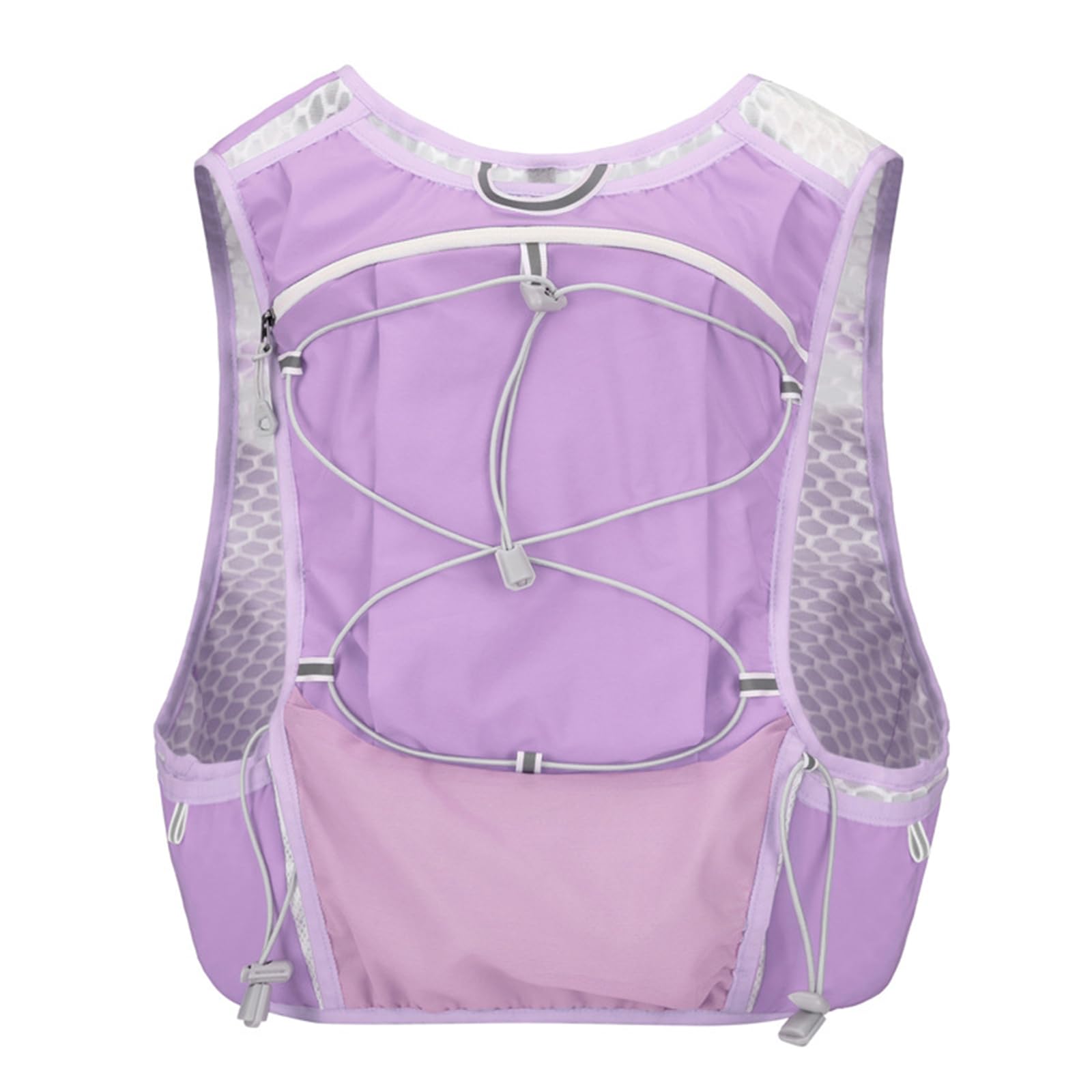 Gilet de Course 5L Léger Gilet Hydratation Réfléchissant Sac à Dos Respirant Sac à Dos d'Hydratation Ajustable pour Hommes Femmes Trail Running Marathon Violet