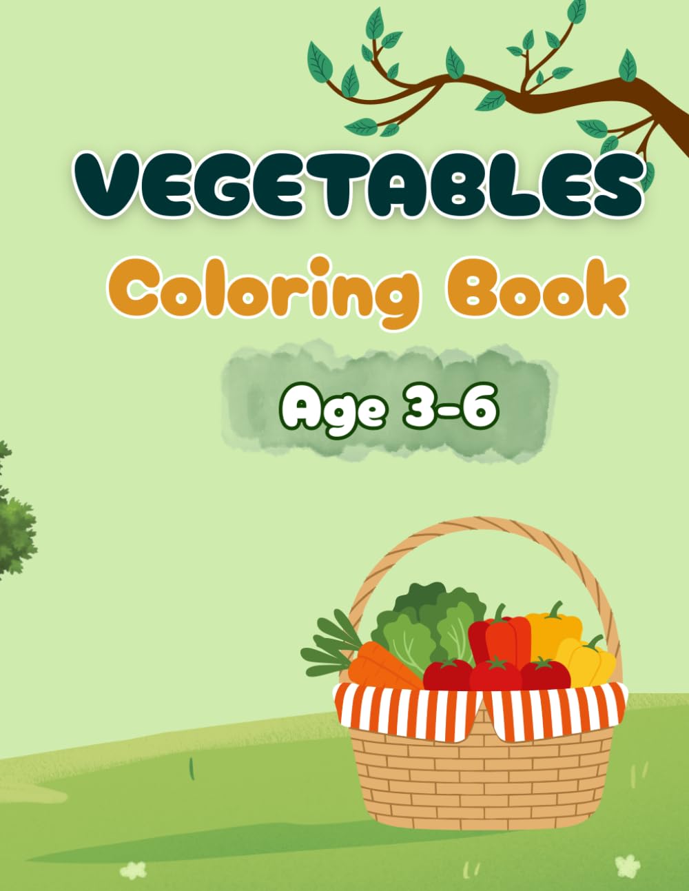 Vegetables Coloring Book for Kids Ages 3-6: Easy and Fun Coloring Pages with Learning Activities: A Simple Activity Book to Learn Vegetable Names, ... Coloring Skills for Toddlers and Preschoolers