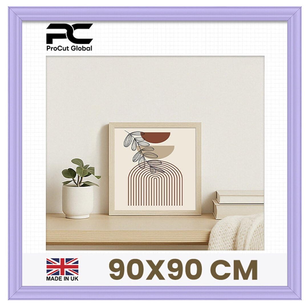 Procut Global 90x90CM Purple Picture Frames - Classic Wooden Photo Frame with Shatterproof Perspex for Wall or Tabletop - Perfect for Posters, Certificates & Prints - Sizes & Colors Available โ image 1