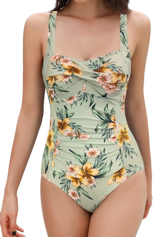 vintage ruched swimsuit