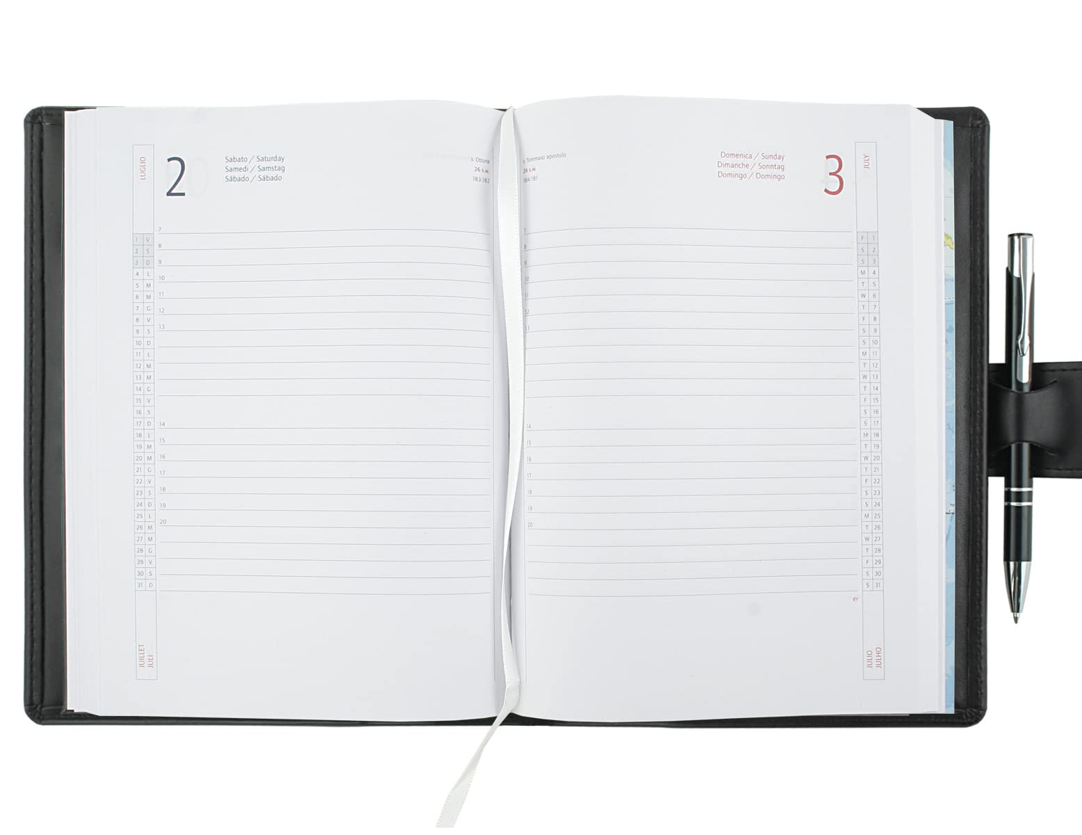 Progressio Agenda giornaliera 2027 similpelle CLASSIC 12 mesi A5 15x21cm Nero