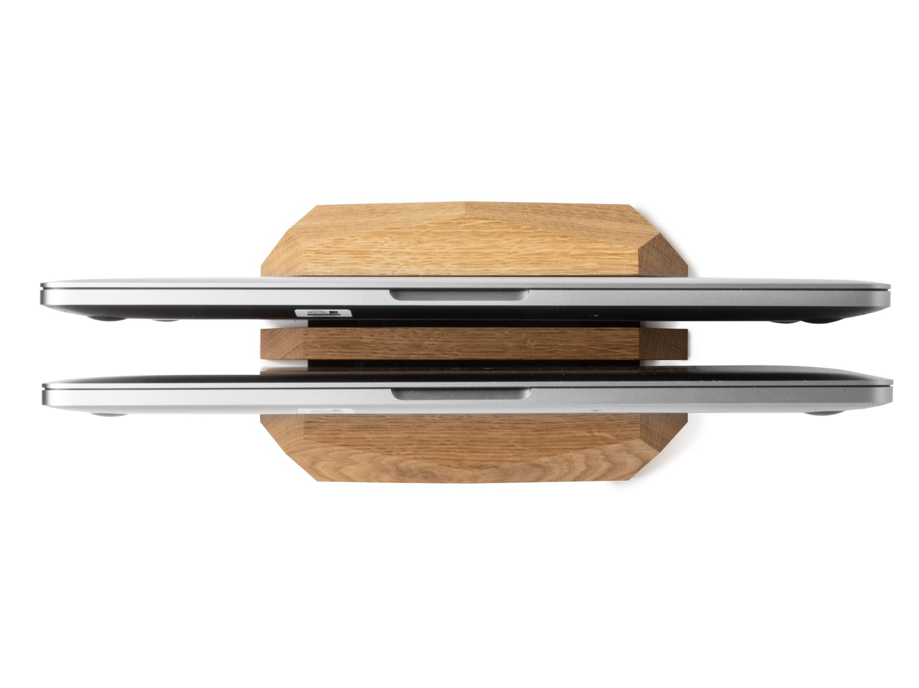 Oakywood - Supporto verticale per laptop - Supporto in legno per laptop - Supporto per 2 laptop - Compatibile con MacBook Pro, compatibile con MacBook Air, compatibile con iPad - Quercia
