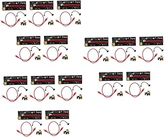 UKCOCO Riser Express Cable 15 Sets Pci-e Graphics Card Extension Cable Power Supply Cable Computer Adapter Power Extension