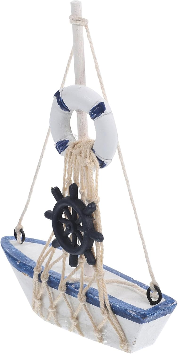 Sturdy Sailing Ship Ornaments Mediterranean Boat Decor Wall Art for Classroom Coastal Decor