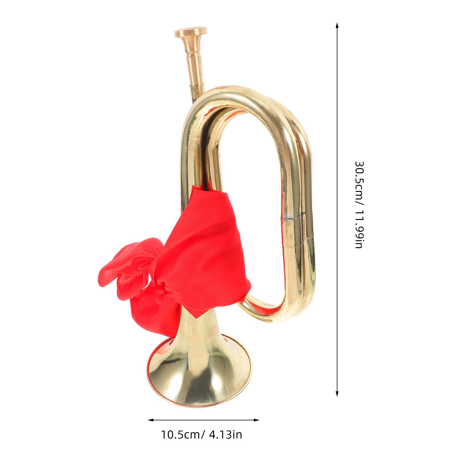 FRCOLOR Tromba da Banda in Metallo Dorata Impugnatura Comoda, Strumento Musicale a Fiato per Principianti e Adolescenti, per Esibizioni Scolastiche e Performance Orchestrali