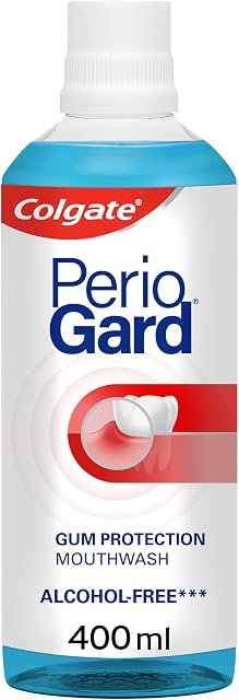 COLGATE PerioGard Gum Protection Mouthwash 400ml | Gum Care mouthwash | Helps Protect Gums from Problems and Irritation | Antibacterial Ingredients | Fights Plaque Bacteria | Dual Active Formula