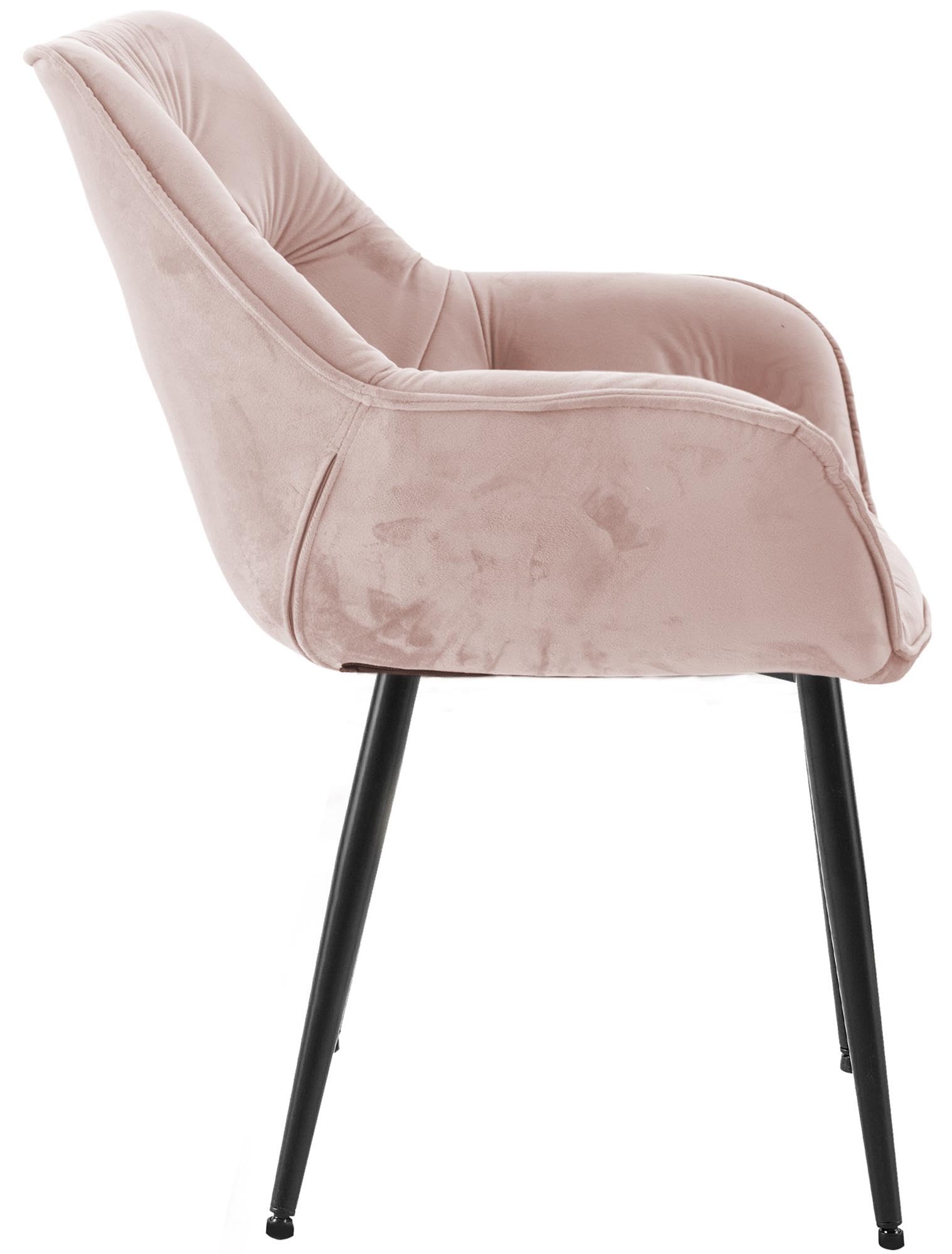 Quattro poltroncine a pozzetto di gusto déco con struttura in legno