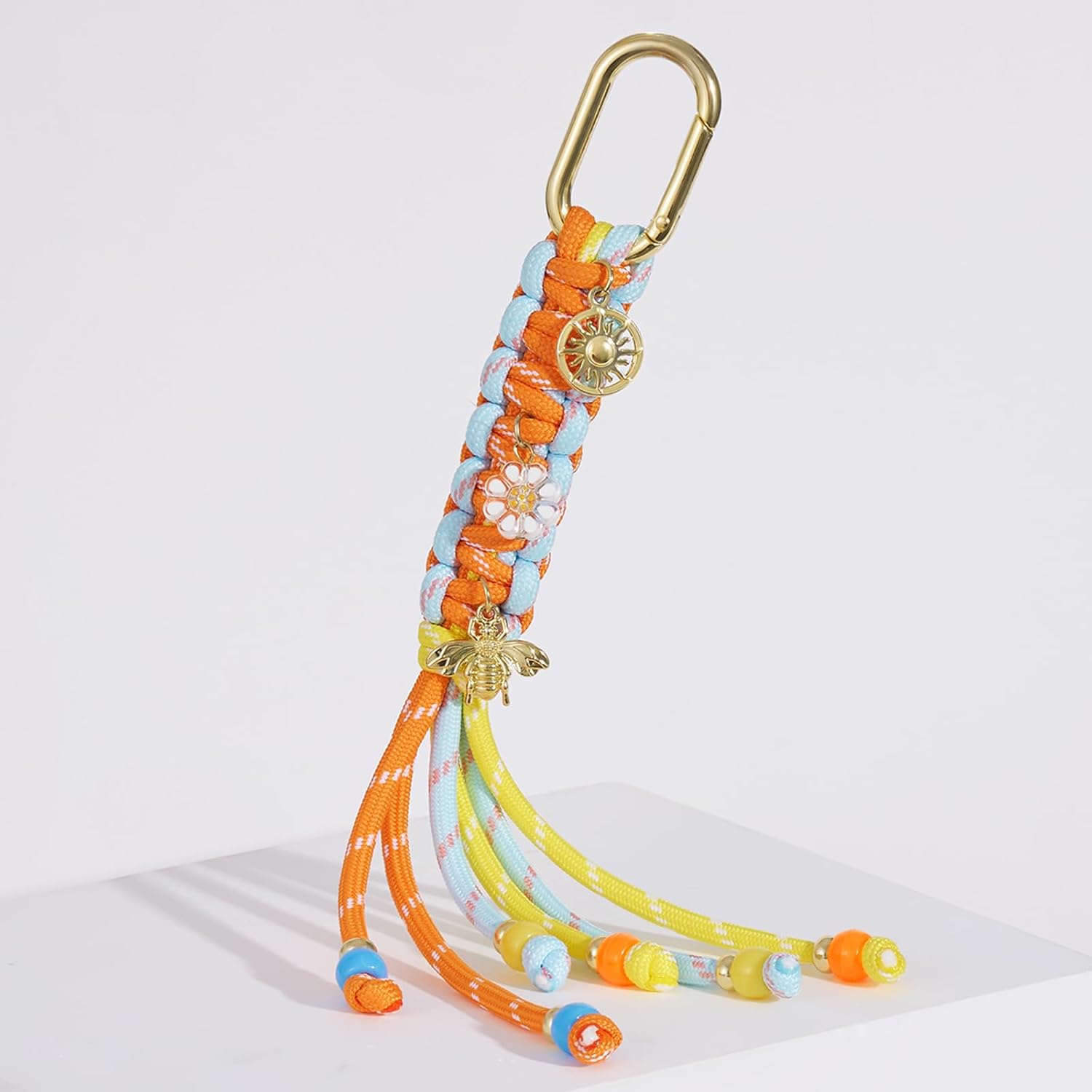 KissYan Bag Charms for Women, Colorful Rope Keychain Charm With Puffy Heart Ocean Pendant, Dainty Handbag Charms for Tote Bag - Image 7