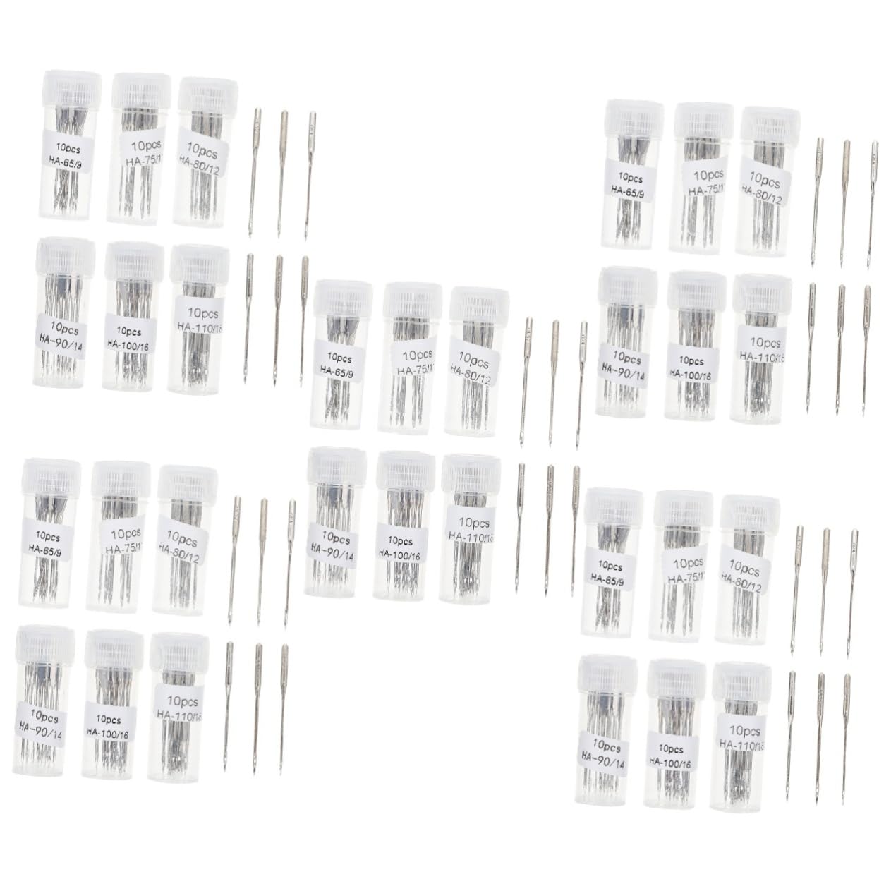 SHINEOFI 300pezzi Aghi Per Macchina Da Cucire Inossidabile Per Tessuti e Lavoretti Creativi Affilati e Resistenti Compatibili Con Macchine Da Cucire Domestiche